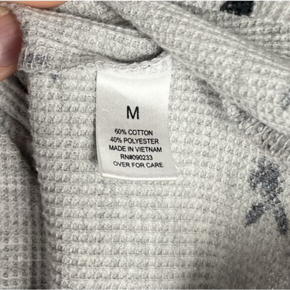 PLAYBOY by PACSUN Womens Medium Gray Thermal Waffle Crop Top Pajama Pant Set‎ - Picture 6 of 7